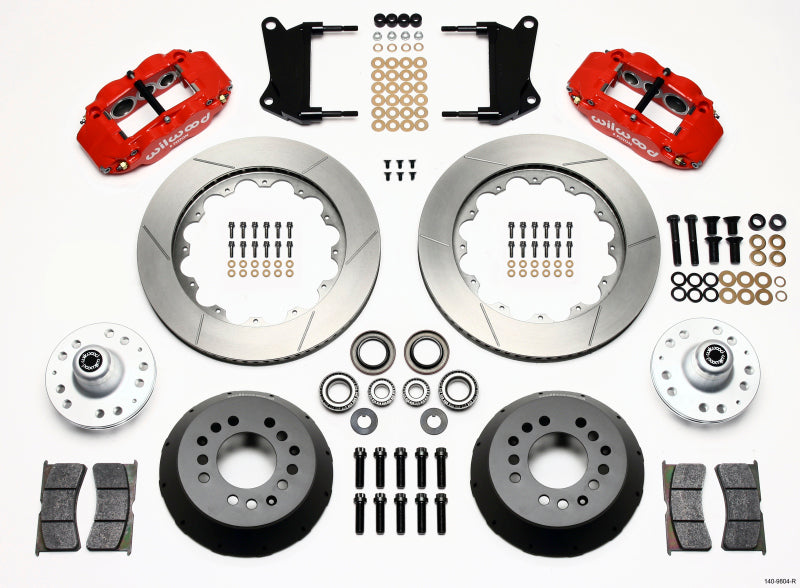 WIL Superlite Brake Kit - Wilwood Narrow Superlite 6R Front Hub Kit 14.00in Red 67-69 Camaro 64-72 Nova Chevelle