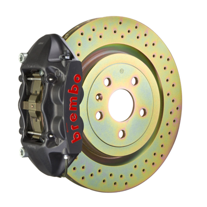 BRB Big Brake Kits - Brembo 11-18 Focus/13-18 Focus ST Front GTS BBK 4 Piston Cast 336 x28 1pc Rotor Drilled-Black HA