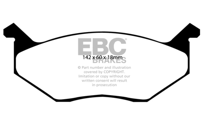 EBC Greenstuff Brake Pad Sets - EBC 80-83 Chrysler Cordoba 3.7 Greenstuff Front Brake Pads