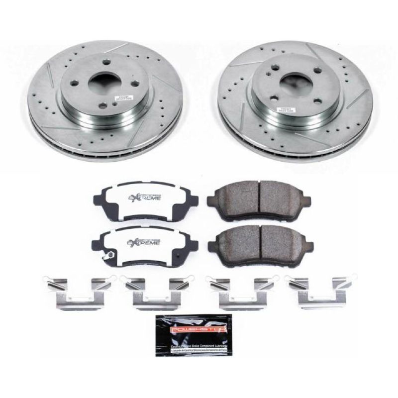 PSB Z26 Street Warrior Kit - Power Stop 11-14 Mazda 2 Front Z26 Street Warrior Brake Kit
