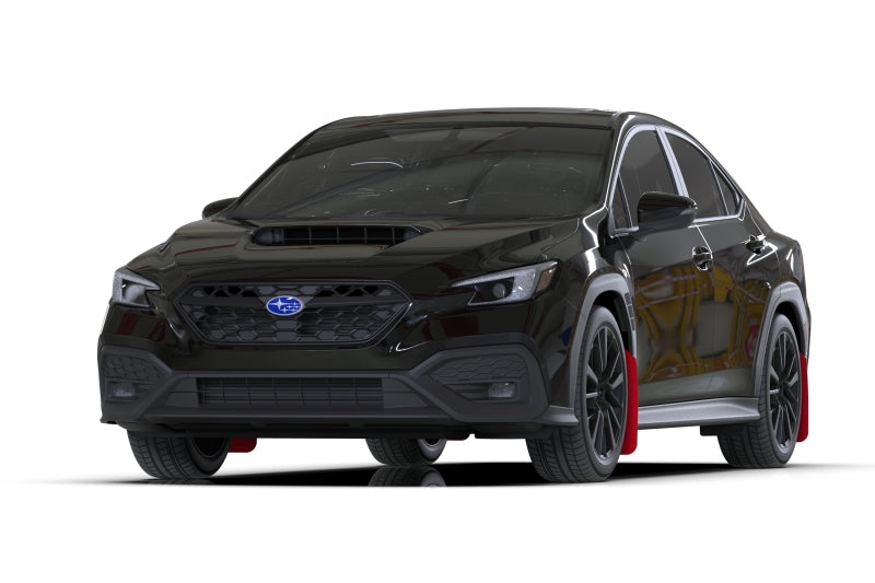 RAL UR Red Flap/Blk Logo - Rally Armor 22-25 Subaru WRX Red UR Mud Flap w/Black Logo