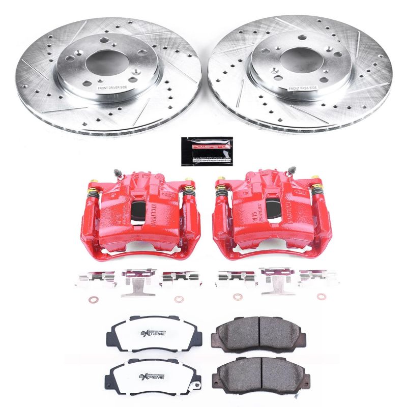 PSB Z26 Street Kit w/Cals - Power Stop 98-02 Honda Accord Front Z26 Street Warrior Brake Kit w/Calipers