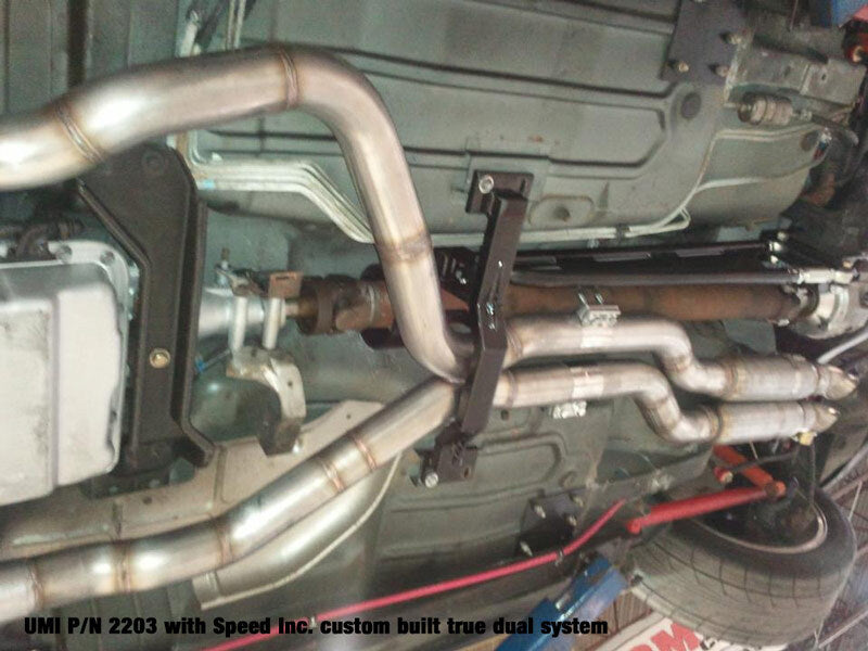 UMI Crossmember Reinforcements - UMI Performance 93-02 GM F-Body Tunnel Brace Mount Long Tube Header Set-Ups w/ Loop