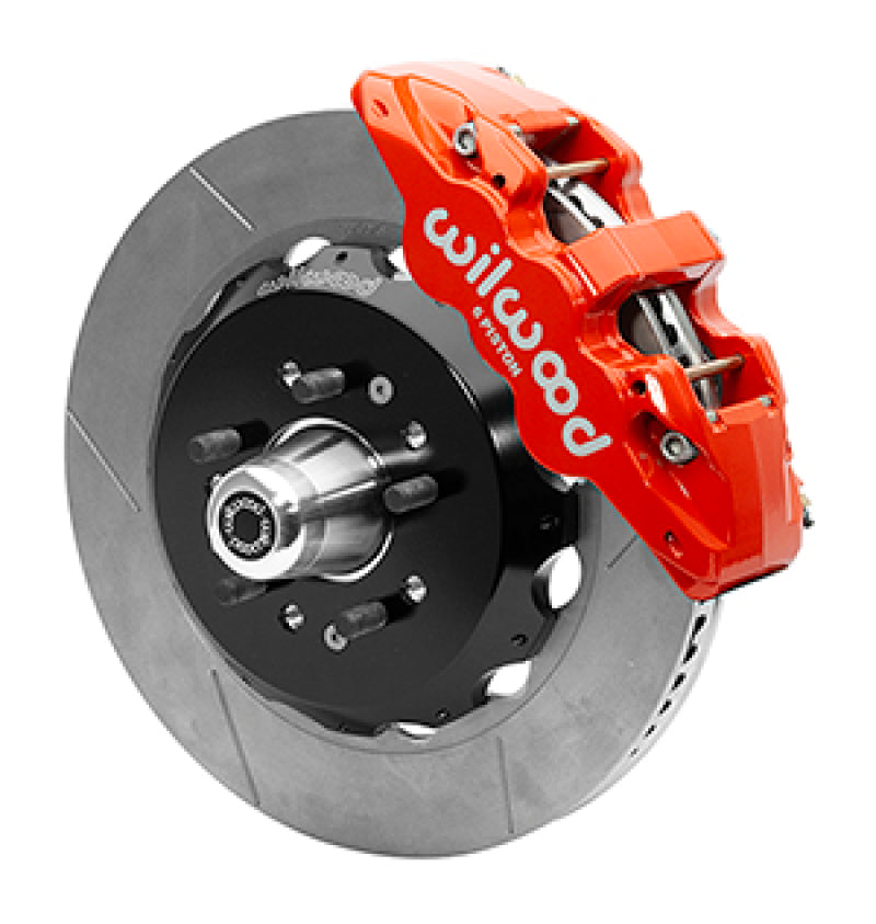 WIL Aero Brake Kit - Wilwood 55-57 Chevy Bel Air Aerolite 6R Kit, 5 x 4.50in/4.75in Hub - 14.00 Slotted Rotor - Red