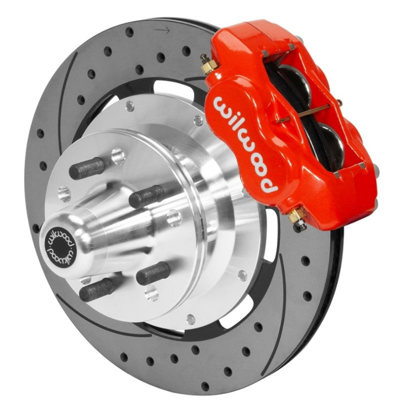WIL Dynalite Brake Kit - Wilwood Forged Dynalite Front Brake Kit 12.19in SRP Drilled/Slotted Rotor - Red
