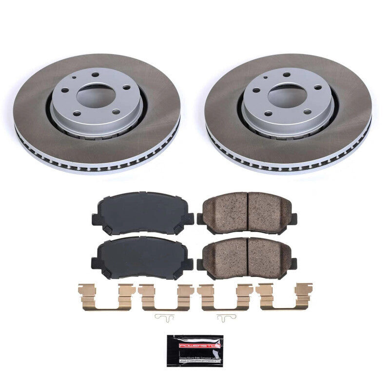 PSB Semi-Coated Rotor Kits - Power Stop 16-23 Mazda CX-5 Front Semi-Coated Rotor Kit