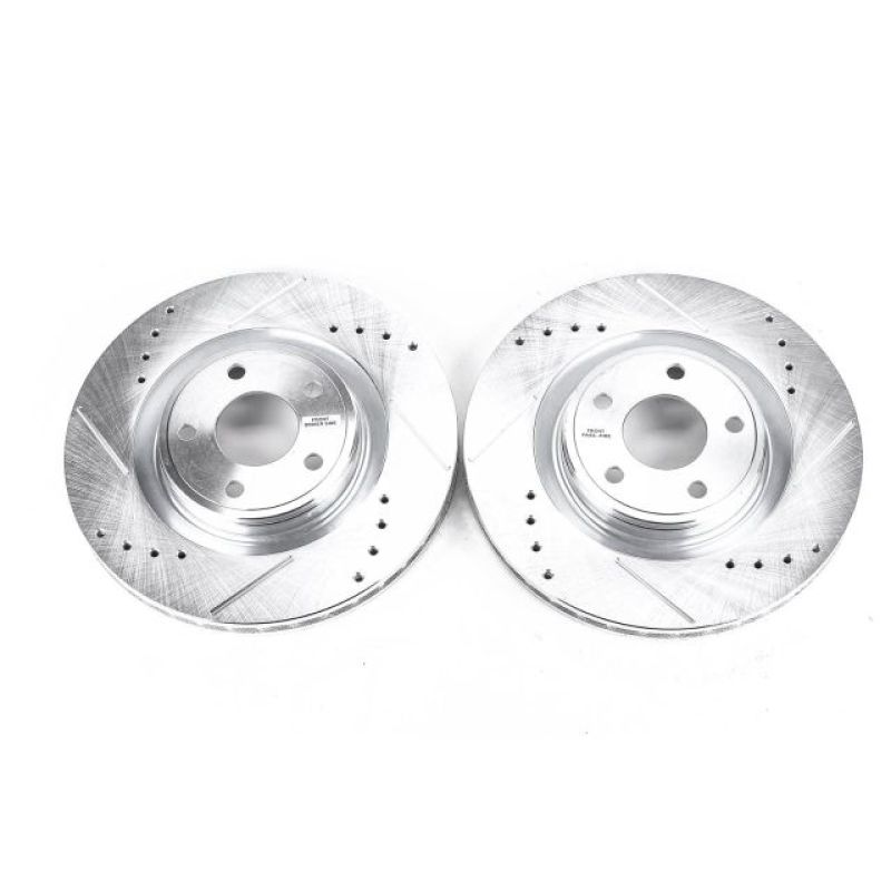 PSB Evolution Drill/Slot Rotor - Power Stop 07-10 Chevrolet Cobalt Front Evolution Drilled & Slotted Rotors - Pair