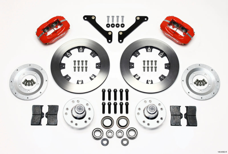 WIL Dynalite Brake Kit - Wilwood Forged Dynalite Front Kit 12.19in Drilled Red 70-78 Camaro