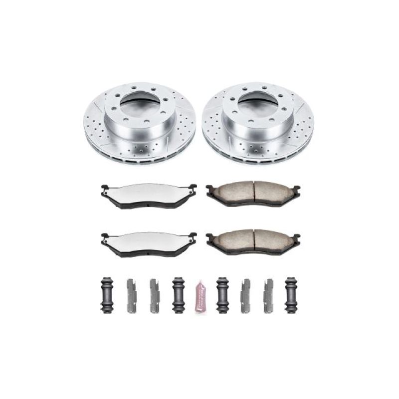 PSB Evolution Drill/Slot Rotor - Power Stop 99-04 Ford F-550 Super Duty Front Z36 Truck & Tow Brake Kit