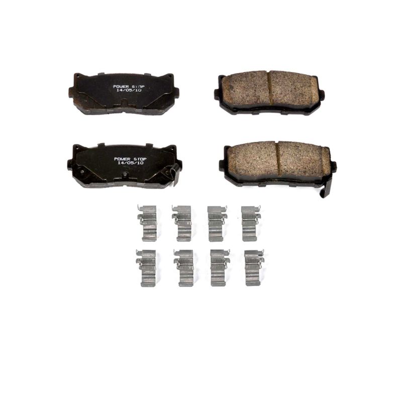 PSB Z17 Evolution Brake Pads - Power Stop 98-01 Kia Sephia Rear Z17 Evolution Ceramic Brake Pads w/Hardware