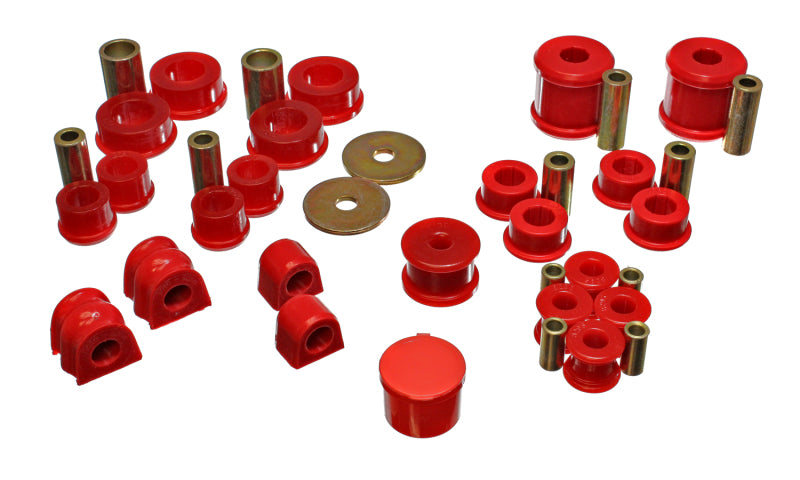 ES Hyper-Flex Sets - Red - Energy Suspension 02-06 Subaru Impreza/WRX Red Hyper-Flex Master Bushing Set