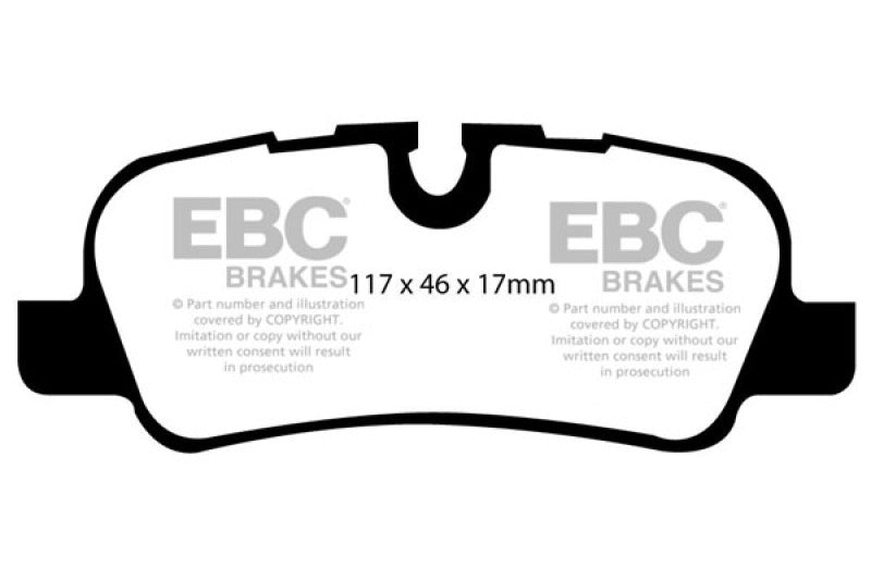 EBC Yellowstuff Brake Pad Sets - EBC 05-10 Land Rover LR3 4.4 Yellowstuff Rear Brake Pads