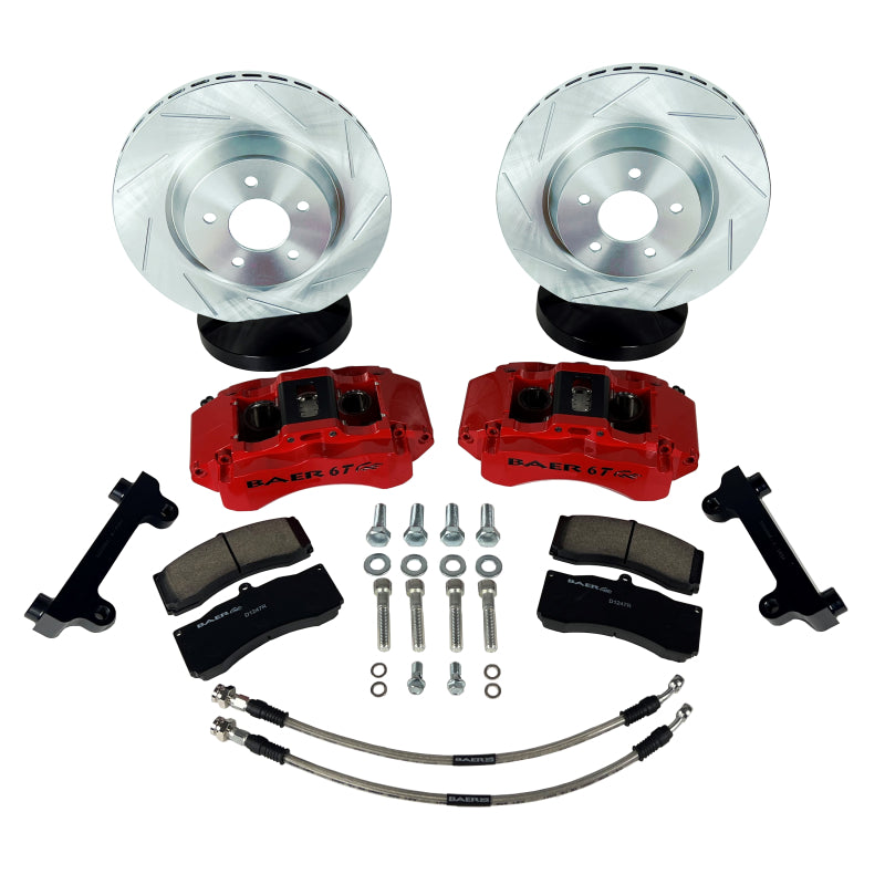 BAE 6T Brake Kits - Baer Brakes 20-25 Jeep Gladiator 13.5in 6T Front SZ Brake Kit - Monster Green