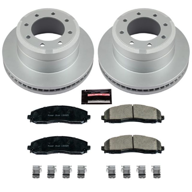 PSB Evolution Coated Rotor - Power Stop 13-22 Ford F-350 Super Duty Rear Z17 Coated Brake Kit