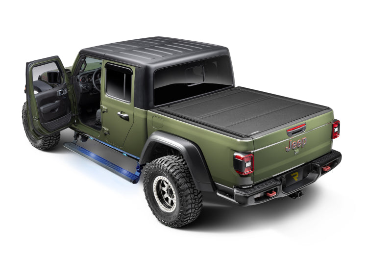 GOR RealTruck VoltStep Running Boards - RealTruck 20-24 Jeep Gladiator CC 4dr VoltStep Electric Running Board Kit (Cut/Drill Req.) - Tex Blk