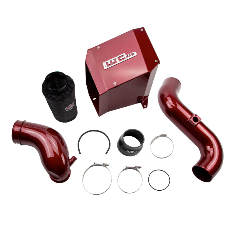 WCF Intake Kit - Stage 2 - Wehrli 2004.5-2005 LLY Duramax 4in Intake Kit with Air Box Stage 2 - Red