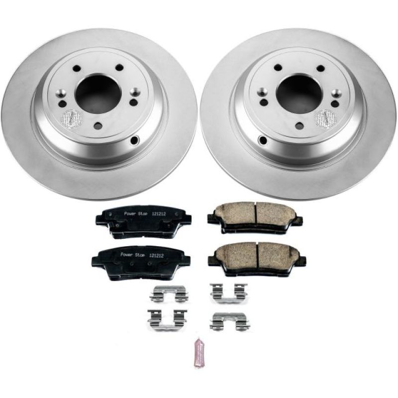 PSB Z17 Evolution Coated Kit - Power Stop 17-18 Genesis G80 Rear Z17 Evolution Geomet Coated Brake Kit