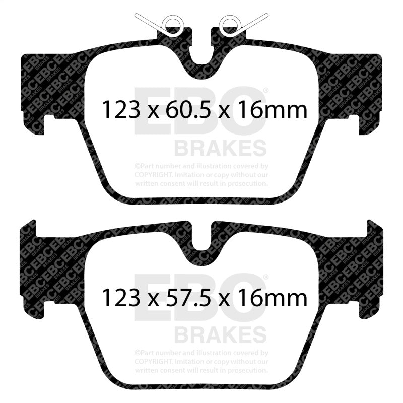 EBC Yellowstuff Brake Pad Sets - EBC 2018+ BMW X2 Yellowstuff Rear Brake Pads