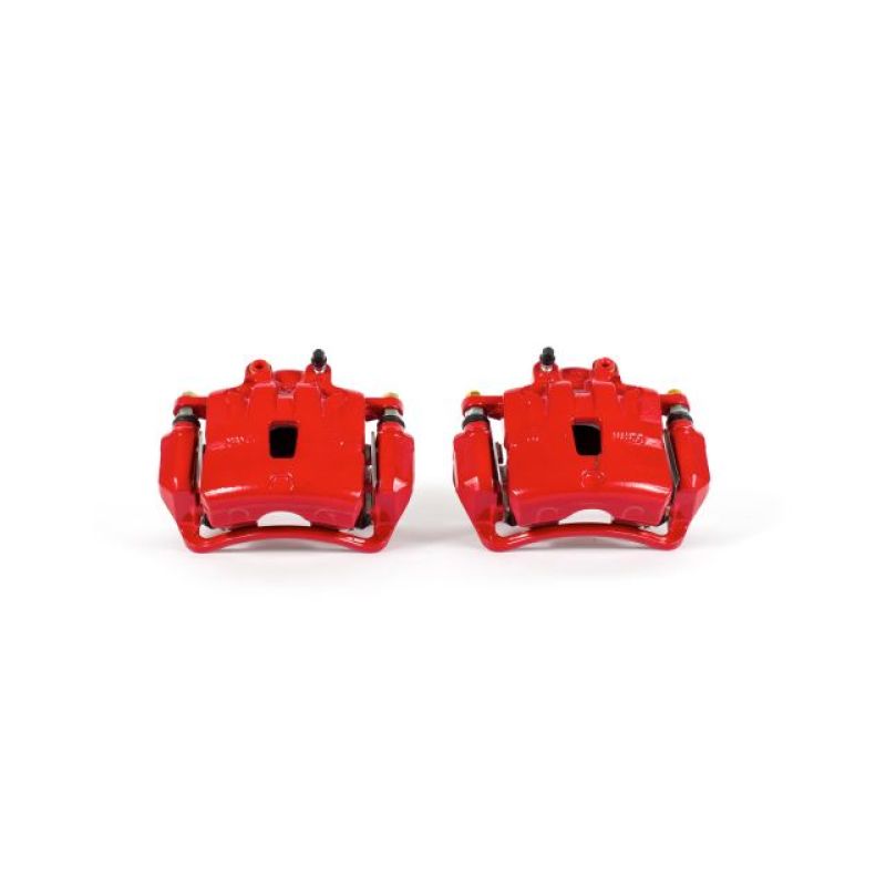 PSB Red Calipers - Power Stop 2016 Buick Regal Front Red Calipers w/Brackets - Pair