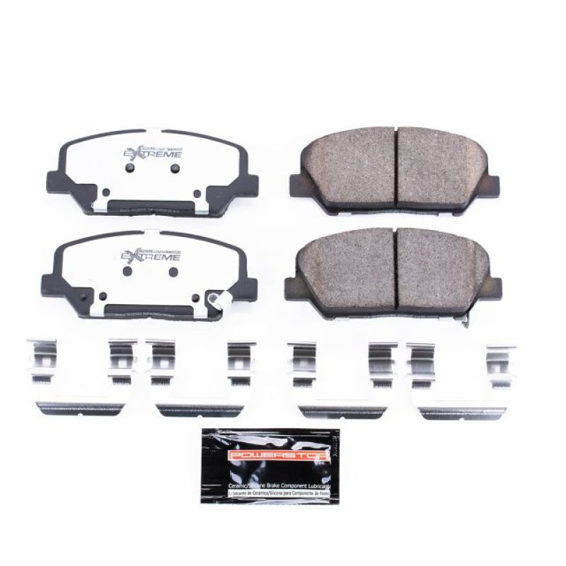 PSB Z26 Extreme Brake Pads - Power Stop 10-16 Hyundai Genesis Coupe Front Z26 Extreme Street Brake Pads w/Hardware