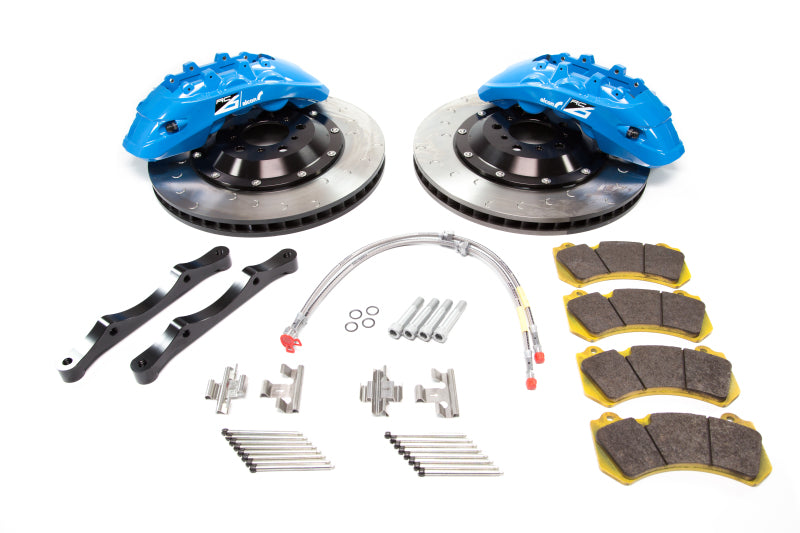 ALC Front Brake Kits - Alcon 2009+ Nissan GT-R R35 412x36mm Rotor 6 Piston Caliper RC6 Front Axle Kit - Sky Blue