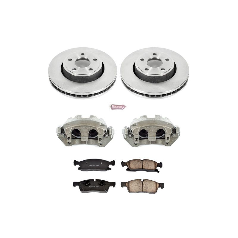 PSB Autospecialty Caliper - Power Stop 11-16 Jeep Grand Cherokee Front Autospecialty Kit w/Cals