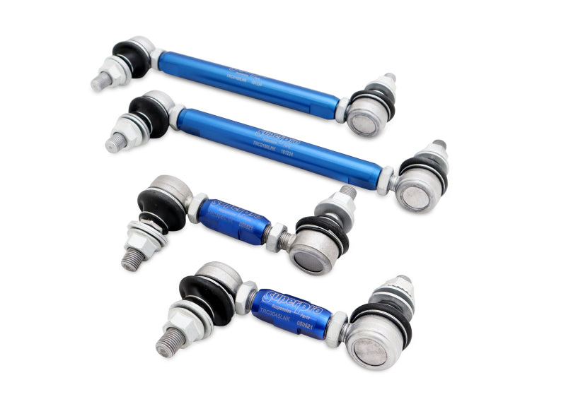 SPR Sway Bar Links - SuperPro 15-22 Ford Mustang Adjustable End Link Set (TRC12160 + TRC1245)