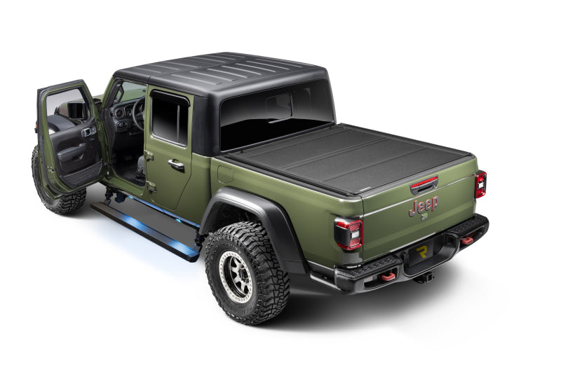 GOR RealTruck VoltStep Running Boards - RealTruck 20-24 Jeep Gladiator CC 4dr VoltStep Electric Running Board Kit - Bedliner Coating