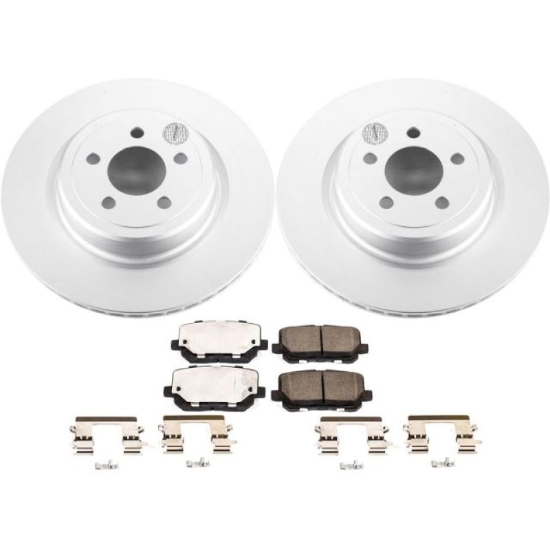 PSB Z17 Evolution Coated Kit - Power Stop 14-19 Dodge Charger Rear Z17 Evolution Geomet Coated Brake Kit