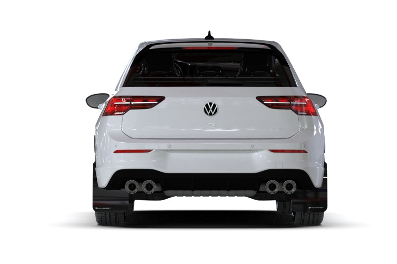 RAL UR Blk Flap/Blue Logo - Rally Armor 22-25 VW MK8 Golf GTI/R Black UR Mud Flap w/Blue Logo