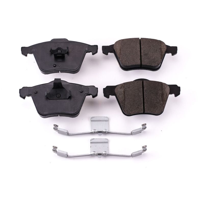 PSB Z17 Evolution Brake Pads - Power Stop 03-08 Volvo XC90 Front Z17 Evolution Ceramic Brake Pads w/Hardware