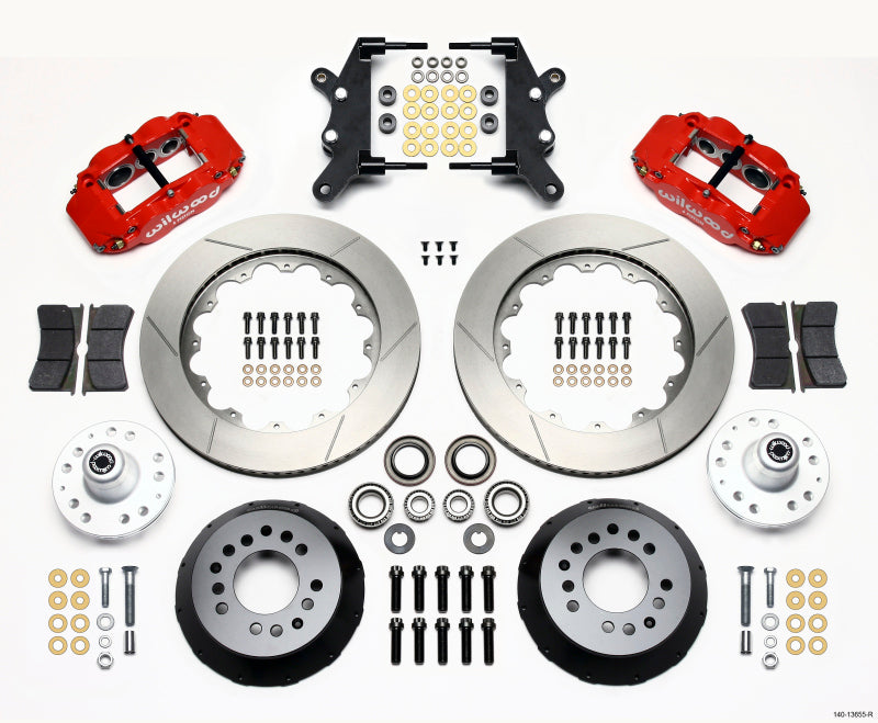 WIL Superlite Brake Kit - Wilwood Narrow Superlite 6R Front Hub Kit 14.00in Red 60-68 Ford / Mercury Full Size / Galaxie