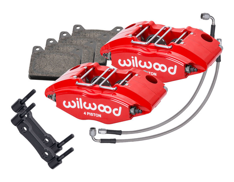 WIL Powerlite Caliper - Wilwood 69-74 Porsche 911 Front Powerlite Caliper Kit 3in MT - Red