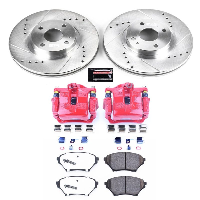 PSB Z26 Street Kit w/Cals - Power Stop 01-05 Mazda Miata Front Z26 Street Warrior Brake Kit w/Calipers