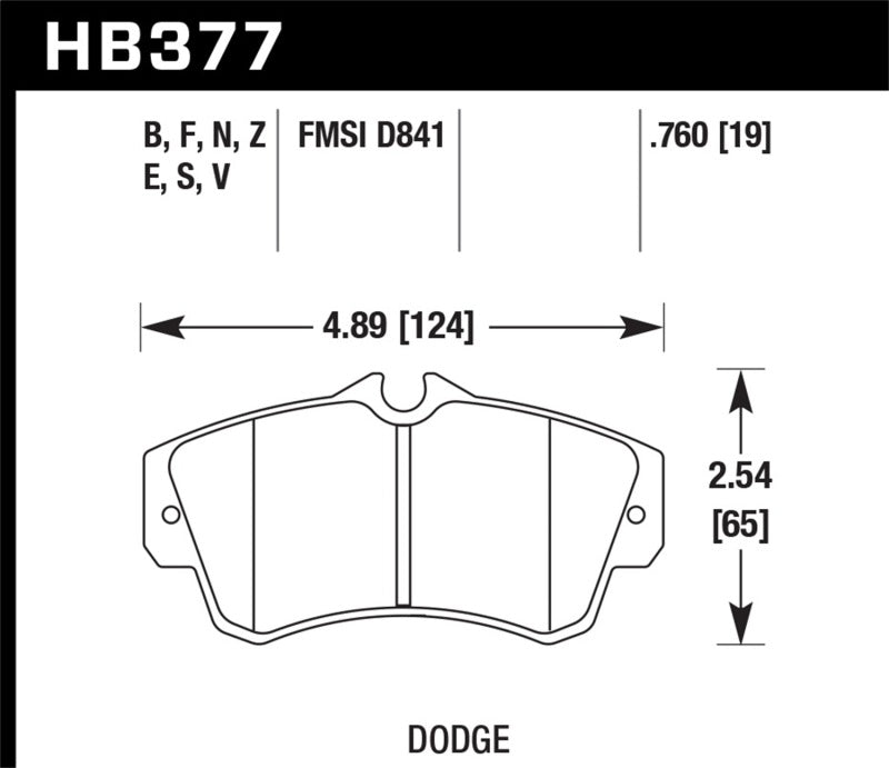 HAWK HPS Brake Pad Sets - Hawk SRT4 HPS Street Front Brake Pads