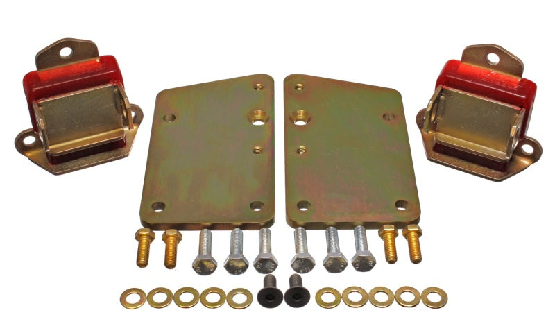 ES Motor Mounts - Red - Energy Suspension Ls Conversion Motor Mount Set - Red