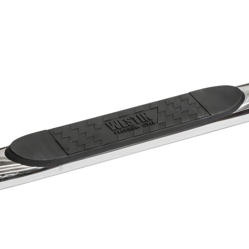 WES Nerf Bars - Platinum 4 - Westin 2014-2018 Chevy Silverado 1500 Dbl Cab (Body Mount) Platinum 4 Oval Nerf Step Bars - SS
