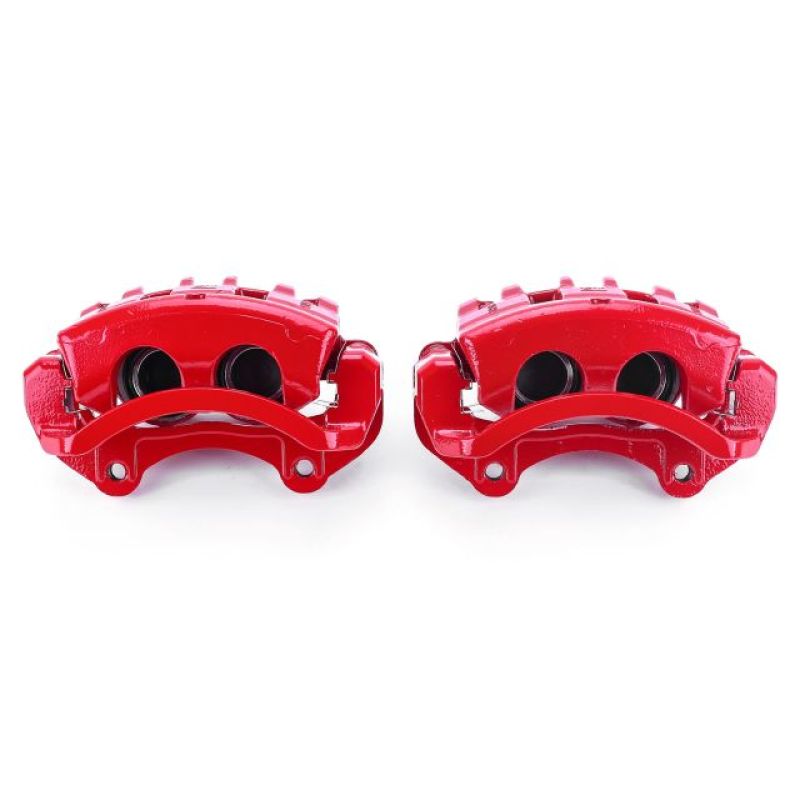 PSB Red Calipers - Power Stop 08-14 Cadillac CTS Front Red Calipers w/Brackets - Pair