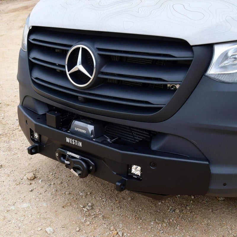 WES Pro-Series Bumpers - Westin 19-23 Mercedes-Benz Sprinter Pro-Series Mid Width Front Bumper - Textured Black