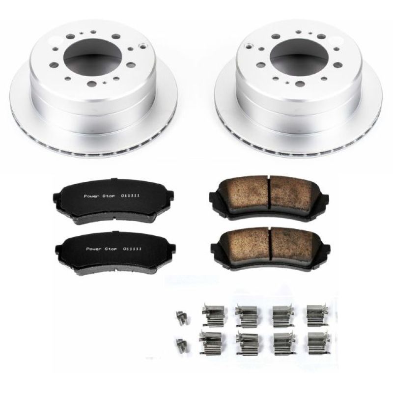 PSB Z17 Evolution Coated Kit - Power Stop 98-07 Lexus LX470 Rear Z17 Evolution Geomet Coated Brake Kit