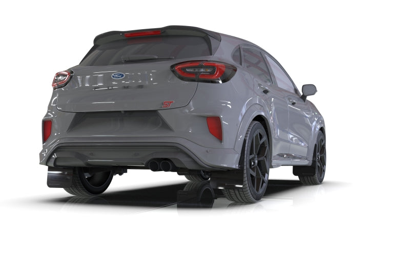 RAL UR Blk Flap/Wht Logo - Rally Armor 20-25 Ford Puma ST Black Mud Flap w/White Logo