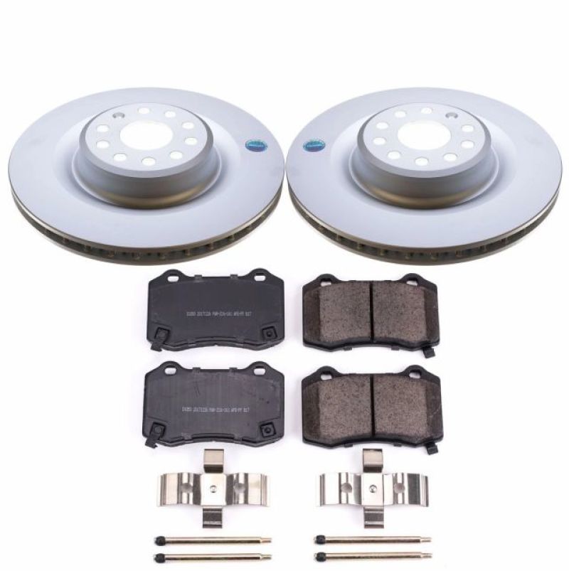 PSB Z17 Evolution Coated Kit - Power Stop 12-16 Tesla Model S Rear Z17 Evolution Geomet Coated Brake Kit