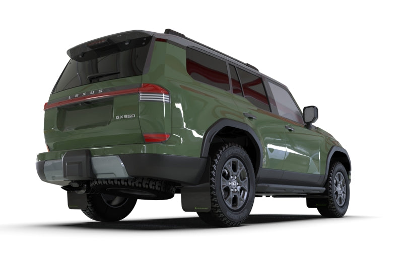 RAL UR Blk Flap/Dark Grey Logo - Rally Armor 2024+ Lexus GX-550 Overtrail Black UR Mud Flap Dark Grey Logo