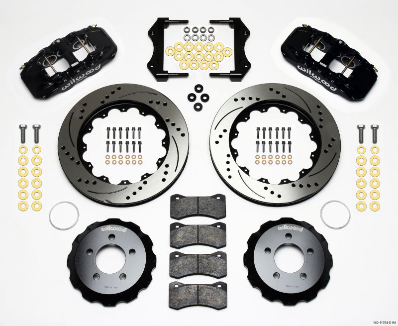 WIL Aero Brake Kit - Wilwood AERO6 Front Hat Kit 14.25 Drilled 2006-10 Magnum/Challenger/Charger/300C
