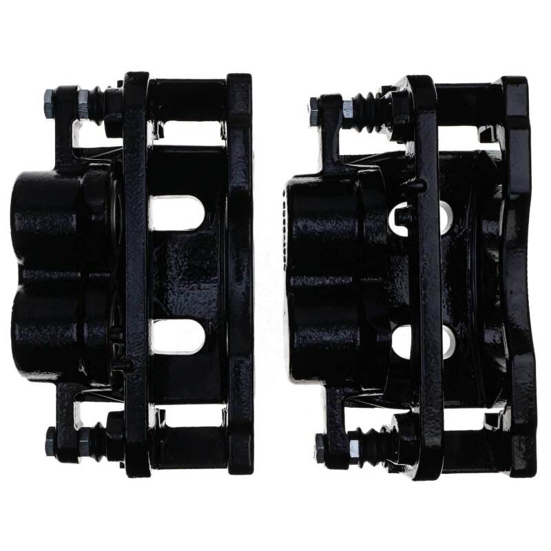 PSB Black Calipers - Power Stop 08-20 Cadillac Escalade Front Black Caliper - Pair w/Bracket