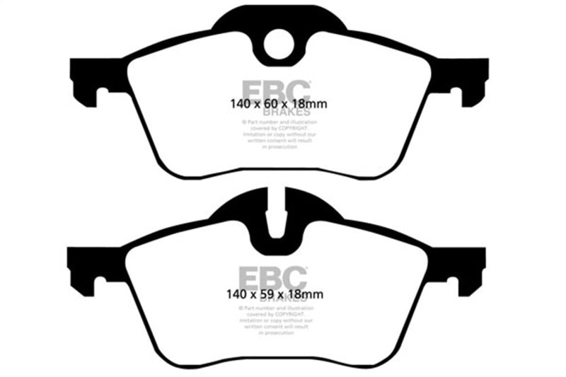 EBC Greenstuff Brake Pad Sets - EBC 02-03 Mini Hardtop 1.6 Greenstuff Front Brake Pads