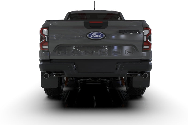 RAL UR Blk Flap/Blue Logo - Rally Armor 23-25 Ford Ranger Raptor Black UR Mud Flap Blue Logo