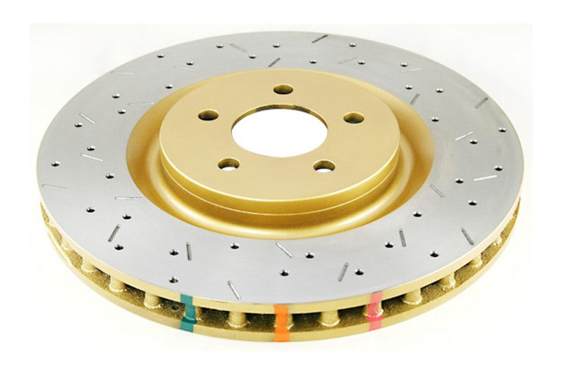 DBA 4000 Slot&Drill Rotors - DBA 05-10 Mustang GT V8 Shelby Edition Front Drilled & Slotted 4000 Series Rotor
