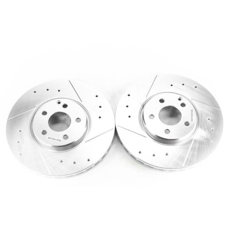 PSB Evolution Drill/Slot Rotor - Power Stop 04-06 Mercedes-Benz E500 Front Evolution Drilled & Slotted Rotors - Pair