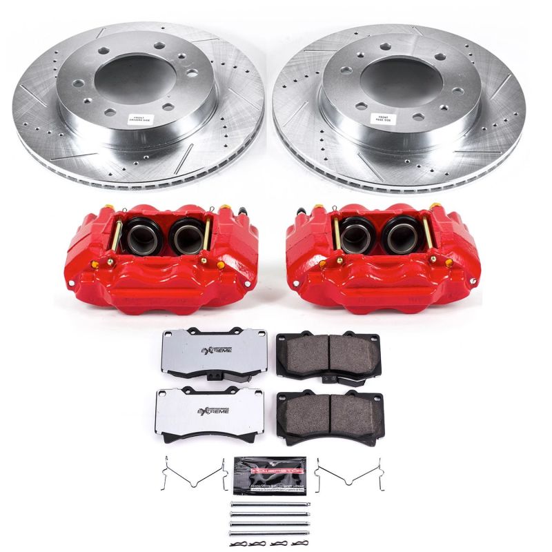 PSB Red Calipers - Power Stop 09-10 Hummer H3T Front Z36 Truck & Tow Kit w/Cals